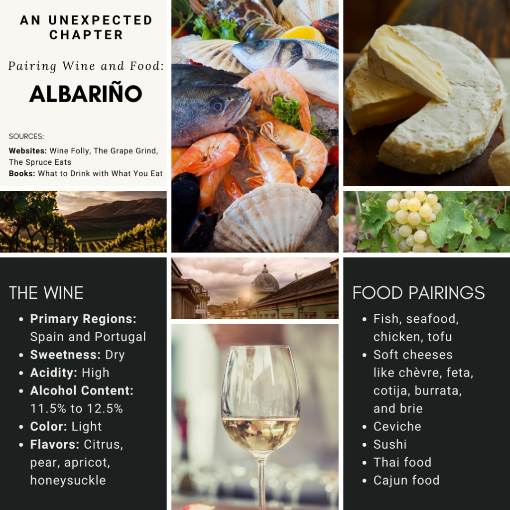 Albariño, food and wine pairing, summer menu